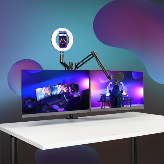 Hama Monitor Holder for Streaming Setup, 4 Arms, 04663