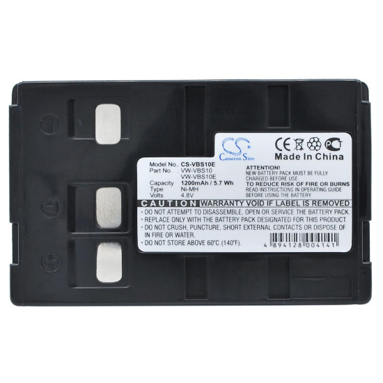 Camera Battery for PANASONIC NV-S950PN  VBS10E  NIMH 4,8V 1200mAh Cameron Sino