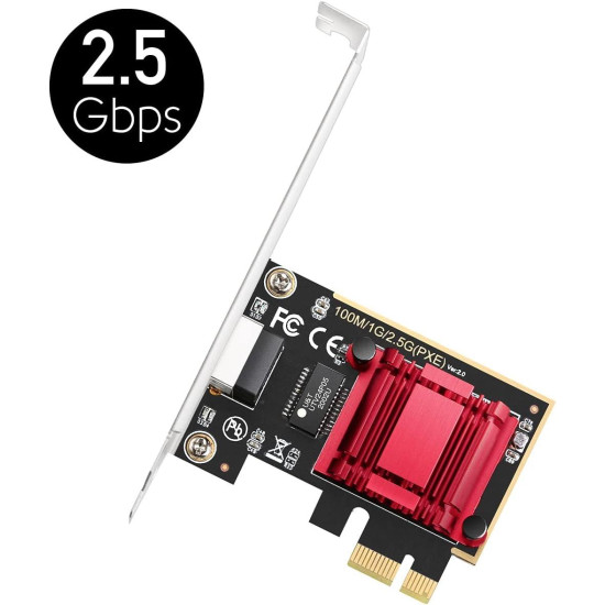 Мрежова карта Cudy PE25, PCIe, 10 Mbps/ 100 Mbps/ 1 Gbps/ 2.5 Gbps