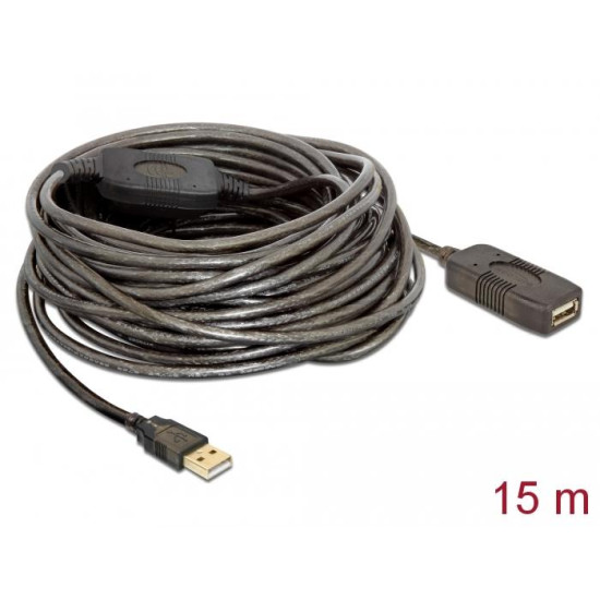 Delock Cable USB 2.0 Extension, active 15 m