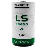 Lithium thyonil chlorid battery SAFT LSH20, LS33600 3,6V R20 17Ah STD   /with cup/