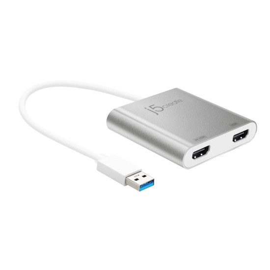 j5create USB 3.0 to Dual HDMI Multi-Monitor Adapter