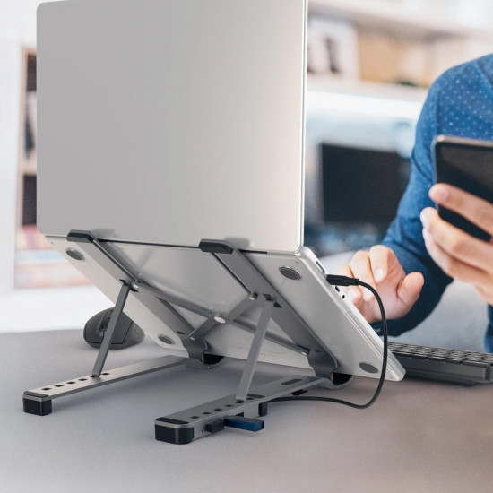 j5create Laptop Stand with USB 4-Port Hub