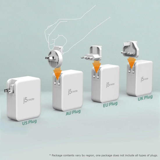 j5create 130W GaN USB-C 4-Port Charger