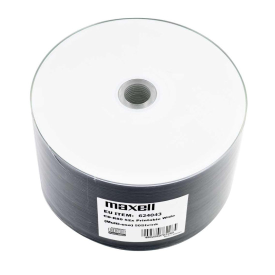 CD-R80 MAXELL 25 pk PRINTABLE 52 speed cake box