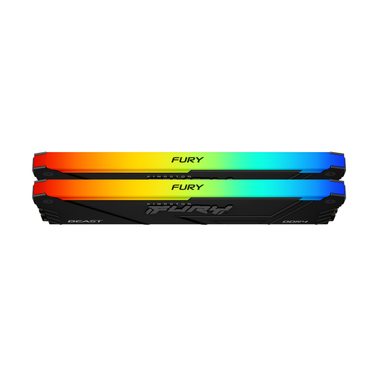 Memory Kingston FURY Beast Black RGB 16GB(2x8GB) DDR4 3200MHz CL16