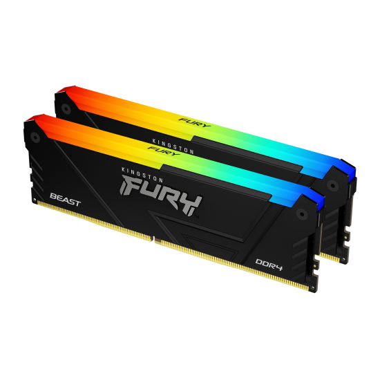 Памет Kingston FURY Beast Black RGB 32GB(2x16GB) DDR4 3600MHz CL18