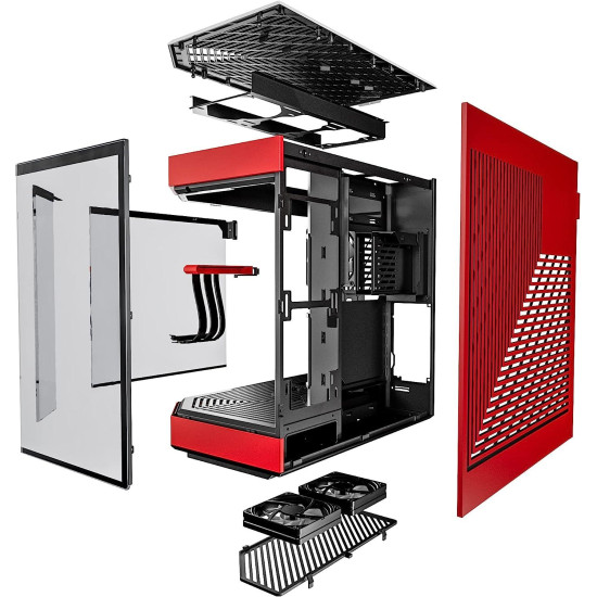 Case HYTE Y60 Tempered Glass, Mid-Tower, Black and Red