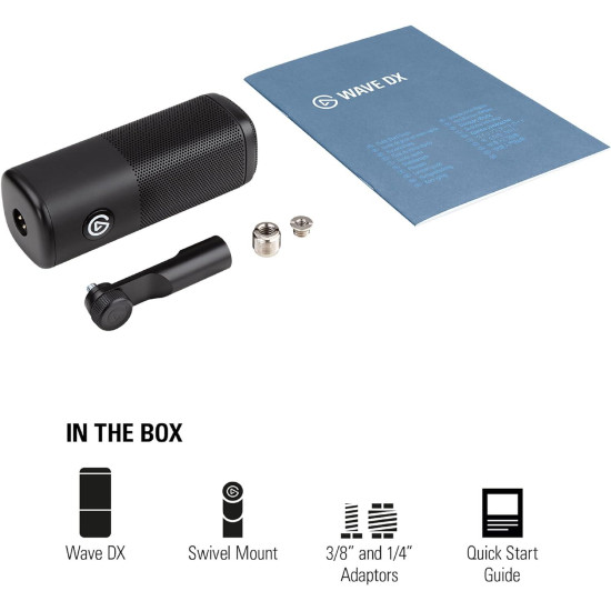 Dynamic XLR Microhpone Elgato Wave DX, Black
