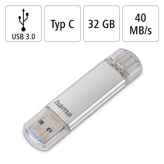 USB памет HAMA Тип USB-C Laeta, 32GB, 124162