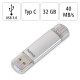 USB памет HAMA Тип USB-C Laeta, 32GB, 124162