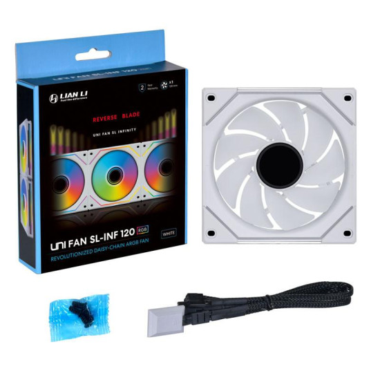 Fan Lian Li UNI SL-INF Reverse Blade 120 ARGB PWM White