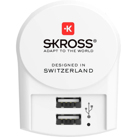 Skross Euro USB Charger 1.302421, 2 x USB-A, 2.4A