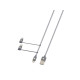 Skross 3 in 1 Cable, USB-A - USB-C/ Lightning/ Micro USB, 1.2 m