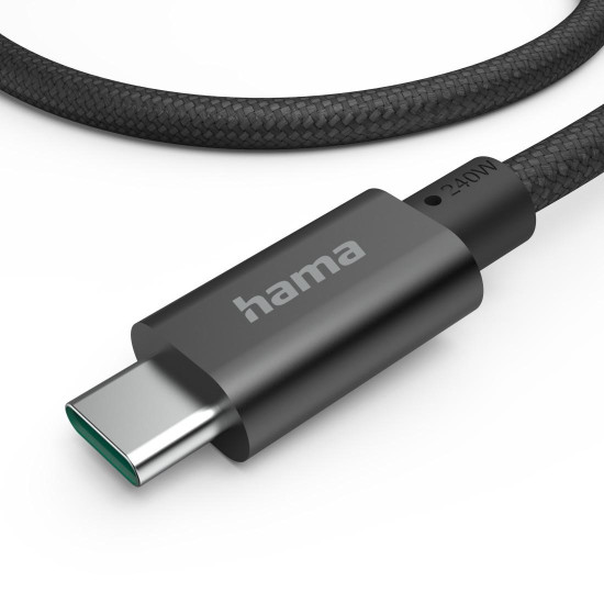 Кабел за зареждане Hama, USB-C - USB-C, 240 W, USB 3.2 Gen1, 201702