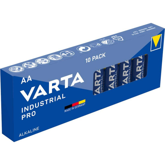  Alkaline Battery LR6 1,5V AA  10pk  INDUSTRIAL  PRO4006 VARTA