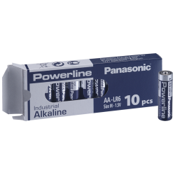  Alkaline Battery LR6 AA 1,5V 10PK INDUSTRIAL Powerline  PANASONIC