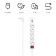 Разклонител HAMA USB 3.4A, 5 гнезда, 2x USB, 3400mA, 223183