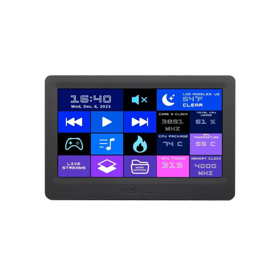 G.SKILL WigiDash Widget Dashboard 7-inch Touch Panel USB Powered