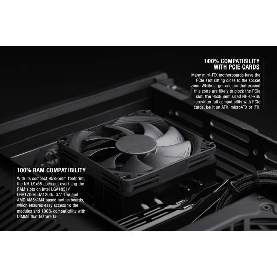 CPU Cooler Noctua NH-L9x65 chromax.black - LGA1851/1700/1200/AM5