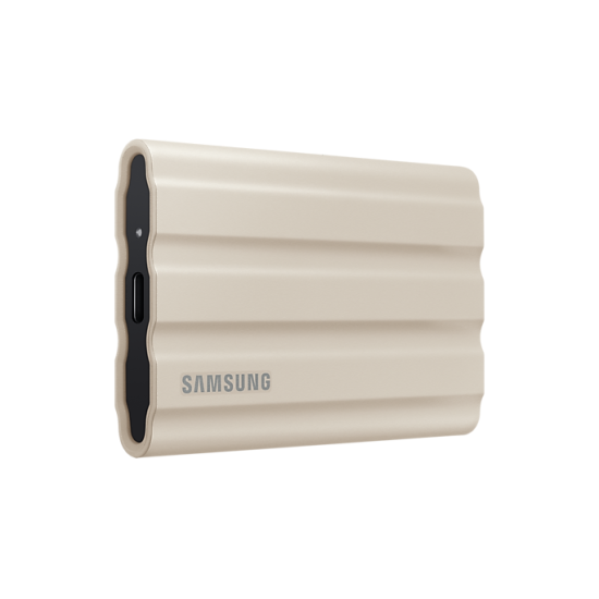 External SSD Samsung T7 Shield, 1TB USB-C, Moonrock Beige