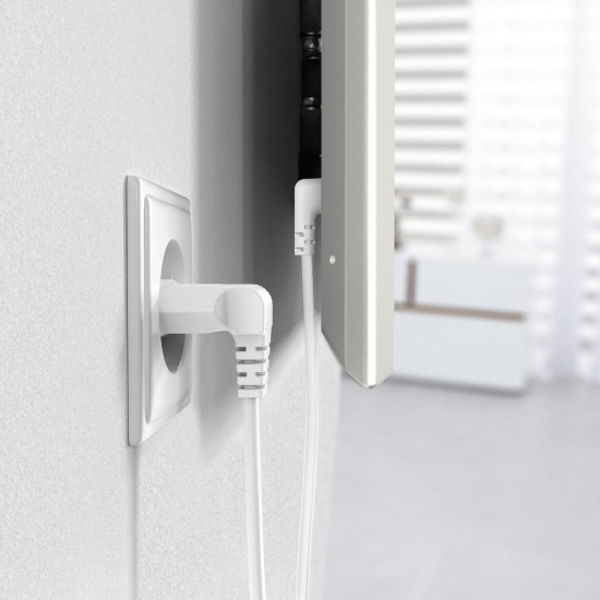 Захранващ кабел HAMA, под ъгъл 90°, 221102