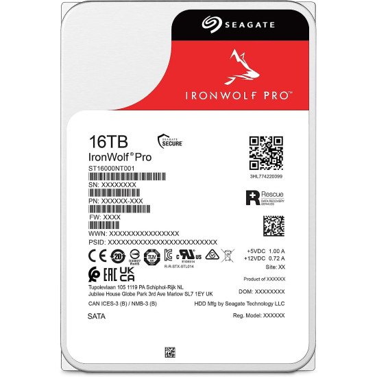 HDD SEAGATE IronWolf ST16000NT001, 16TB, 256MB Cache, SATA 6.0Gb/s