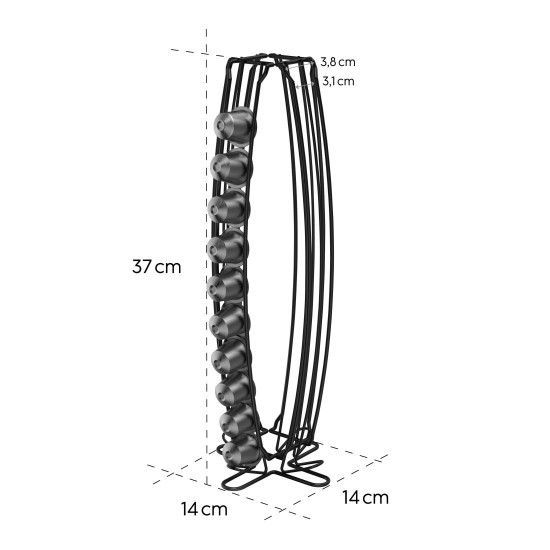 Xavax Coffee Capsule Stand for Nespresso, Holder for 40 Capsules, 111265