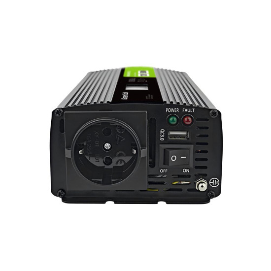 Inverter 12/220 V  DC/AC 500W/1000W INVGC12P500LCD  LCD  Pure sine wave GREEN CELL