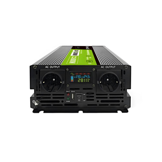 Инвертор GREEN CELL, 24/220V,  DC/AC, 3000W/6000W, чиста синусоида