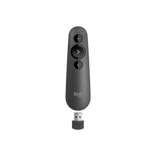 Безжичен презентер Logitech R500s, Bluetooth, 2.4 GHz Wireless, Черен