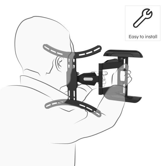 Стенна стойка за TV Fullmotion, 165 см, 32-65 