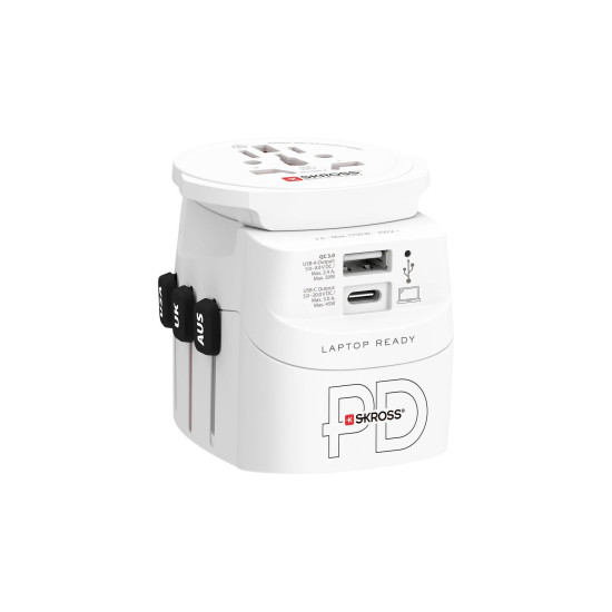 Адаптер SKROSS PRO Light USB, 1.302474, World, Бял