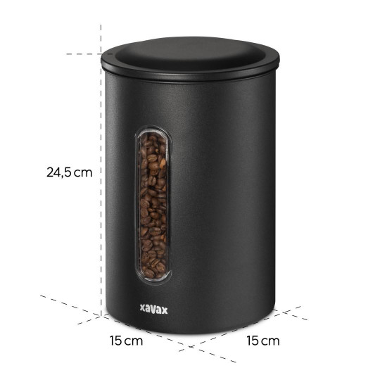 Xavax Coffee Tin for 1.3 kg Beans or 1.5 kg Powder, Airtight, 111262