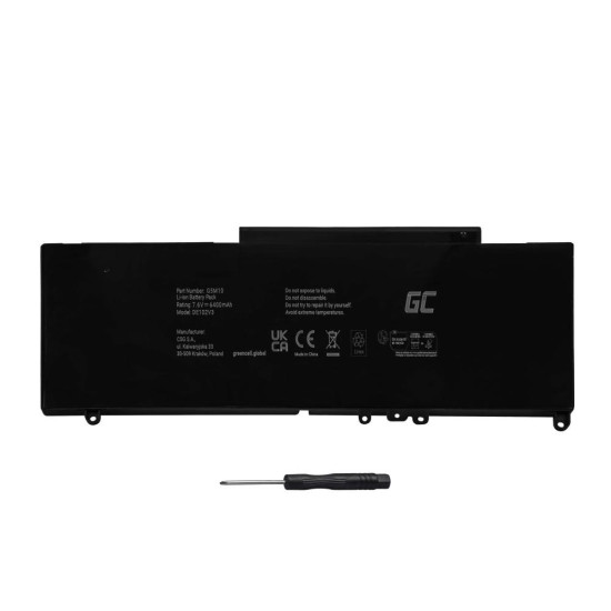 Laptop Battery for Dell Latitude E5250 E5450 E5550 G5M10 0WYJC2  7,6V 6200mAh GREEN CELL