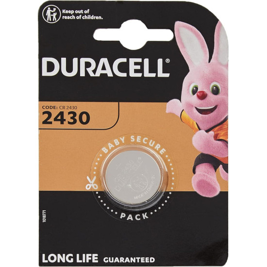 Lithium Button Battery DURACELL CR2430 3V 1 pcs in blister /price for 1 battery/  GP