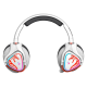 Gaming headphone A4TECH Bloody MR720 Naraka, RGB, Bluetooth + USB, White