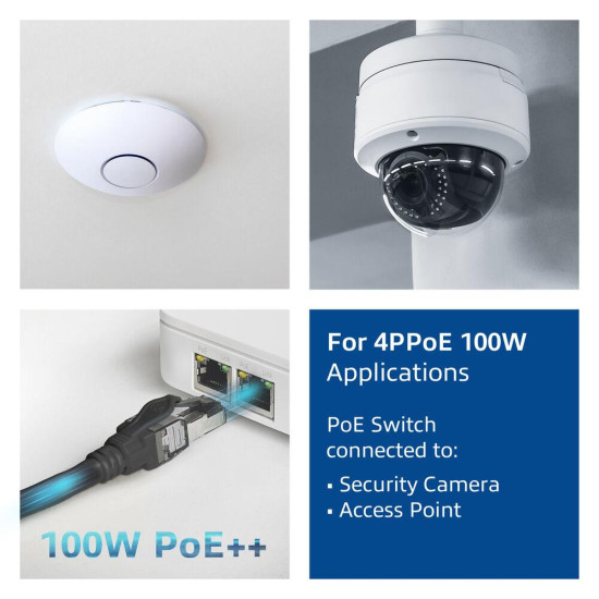 ACT Grey 3 meters S/FTP CAT6A IDC 4PPoE / PoE++ 100W LSZH