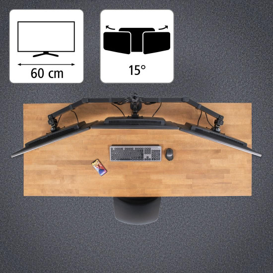 Стойка за монитор HAMA, 3 монитора, 13