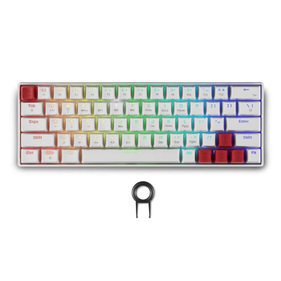 Геймърска безжична клавиатура Spartan Gear Pegasus 2 RGB White