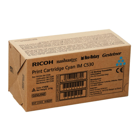 Тонер касета RICOH IM C530,18000 копия, Cyan