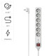 Hama Power Strip, 6-Way, Overvoltage Protection, Switch, 1.4 m, white, 223152