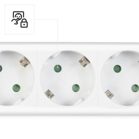 Hama Power Strip, 6-Way, Overvoltage Protection, Switch, 1.4 m, white, 223152