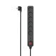 Hama Power Strip, 6-Way, Overvoltage Protection, Switch, 1.4 m, black, 223153
