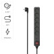 Hama Power Strip, 6-Way, Overvoltage Protection, Switch, 1.4 m, black, 223153
