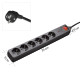 Hama Power Strip, 6-Way, Overvoltage Protection, Switch, 1.4 m, black, 223153