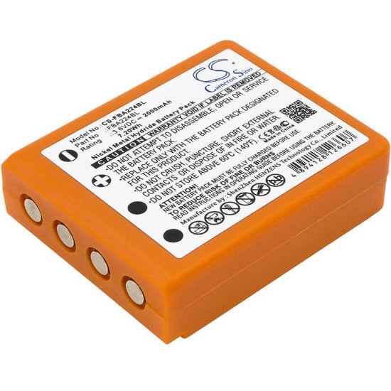 Camera Battery for Crane Remote Control  HBC Radiomatic Quadrix, Micron 4,5,6,7  BA223000 NIMH 3,6V 2000mAh orange Cameron Sino