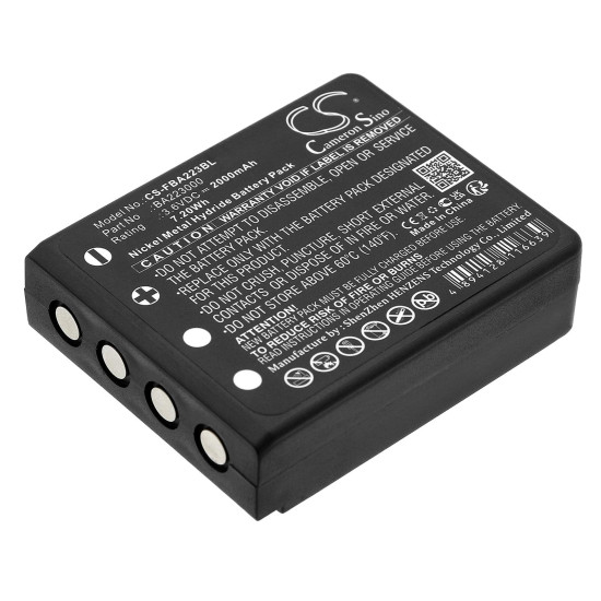 Camera Battery for Crane Remote Control  HBC Radiomatic Quadrix, Micron 4,5,6,7  BA223000 NIMH 3,6V 2000mAh black Cameron Sino