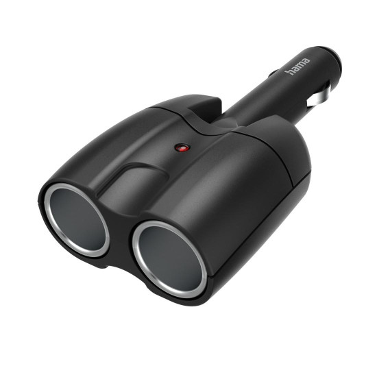 HAMA 2-Way Distributor for Cigarette Lighter Socket, 180 °, 12 V, 223403