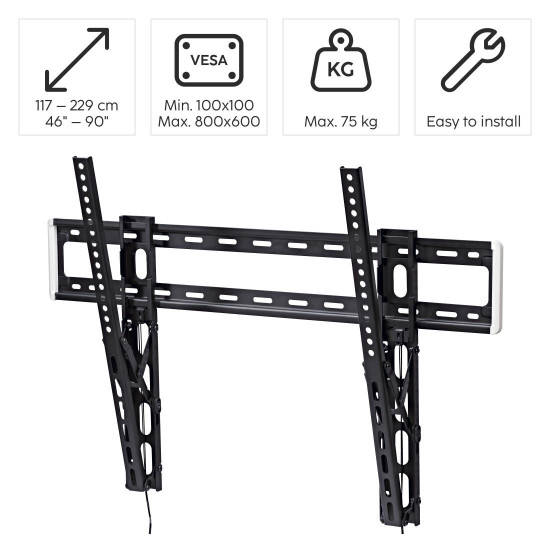 Hama TV Wall Bracket, Tilt, 254 cm (100
